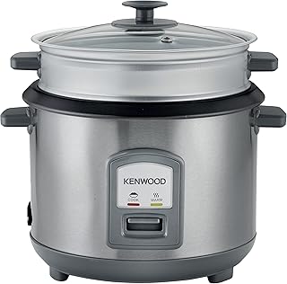 Kenwood Rice cooker 2 in 1 1.8 l, 10 cups with steam basket, non -stick pot, tempered glass cover, hot lights/cooking, spatula support, removable cord, RCM45,000SS MODE MODE.. DIAYTAR NIGERIA: Bringing the marketplace to every Nigerian with affordable prices and quick delivery.
