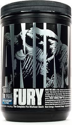 Animal pre -training powder Fury Energy & Focus - 5 g of BCAA, 350 mg of nitric oxide, caffeine without creatine - powerful bodybuilder - blueberry - 30 portions, 17.5 oz.. Shop with purpose at DIAYTAR NIGERIA and receive your purchases at unbeatable prices within the week.