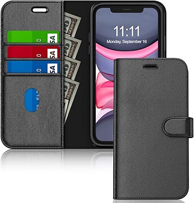 Geetech Wallet Design Protective case for iPhone 11 6.1 inch, Magnetic flap case in leather PU resistant shocks with card holder and support (black).. No delays, no drama — just fast, affordable shopping with DIAYTAR Nigeria.