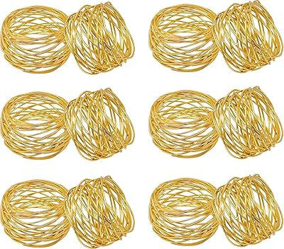 Set of 12 gilded metal napkin holders for dining room, birthday, dinner, vacation, table decoration, wedding table decoration.. DIAYTAR NIGERIA transforms dreams into deliveries with our affordable prices and 5-8 day shipping.