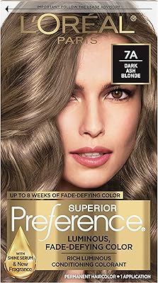 L'Oréal Superior Preference Fade Challenge Coloring 7a, Dark Cendré Blonde - Unisex cooling - 1 Application.. Shop confidently on DIAYTAR Nigeria — everything you need, delivered quickly.