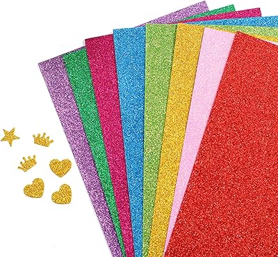 10 glitter foam sheets, self -adhesive 30 x 20 cm, rear paper 2 mm thick, artisanal sponge for artistic DIY artistic projects, classroom, scrapbooking, creative artistic stationery.. Experience shopping without compromise at DIAYTAR NIGERIA, with vast selection and quick delivery.