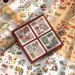 Set of Dooraking floral plant stickers, 100 PVC sheets, set of vintage floral stickers for scrapbooking, laptop, dairy products, newspaper decoration.. DIAYTAR NIGERIA: Bridging the gap between consumers and quality products with affordable nationwide shipping.