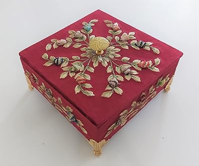 Hospitality jewelry box accessories in wood materials in wood and covered with fabric.. DIAYTAR NIGERIA: Making online shopping accessible to all Nigerians with our affordable platform.