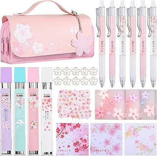 Kawaii stationery set in cherry blossoms 74 pieces, Kawaii Japanese pencil bag, Mine door, rechargeable stickers, stickers for school, office, party.. Elevate your shopping experience with DIAYTAR NIGERIA's vast catalog and budget-friendly options.