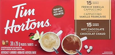 Hot chocolate Tim Hortons, French vanilla and cappuccino, 30 x 28 g.. Your everyday shopping companion, DIAYTAR NIGERIA offers unbeatable value with nationwide delivery.
