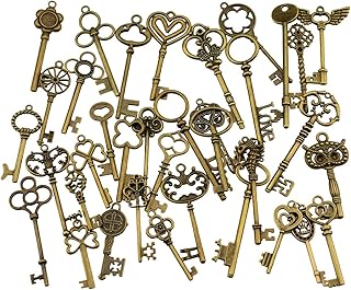 Old-style skeleton keys 36 brown pieces ys-36p-lb.. Home to endless choices and pocket-friendly prices — DIAYTAR Nigeria.