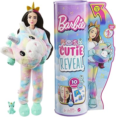 Barbie Cutie Reveal Fantasy Series doll with plush unicorn outfit and 10.. DIAYTAR NIGERIA brings the marketplace to your home with budget-friendly prices and nationwide delivery.