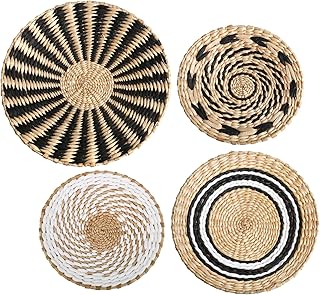 Boho Lashay 4 -room Boho Lashay wall decoration basket, handmade from sewar and 100 % natural seabed for the living room or bedroom, large African woven basket.. Experience budget-friendly shopping at DIAYTAR NIGERIA, Nigeria's premier online marketplace with quick delivery.