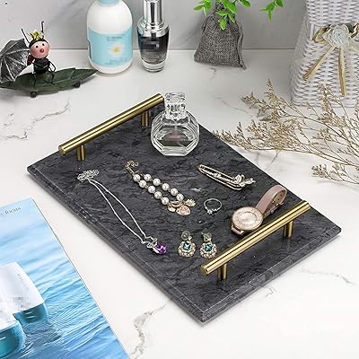 Vanity semi-platform, vanity tray for high furniture, bedside table, desk storage, bathroom, bedroom, perfume tray, interior decoration (gray).. DIAYTAR NIGERIA: Revolutionizing how Nigerians shop with affordable prices and prompt delivery services.
