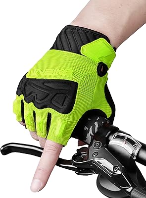 Cycling gloves inbike semi-deigts bicycle gloves of Motocross Mountain biking with TPR finger pads and SCR pads for flexible use on road bikes, mountain bikes, green folding bikes MH010.. Explore the biggest product variety online — only at DIAYTAR Nigeria.