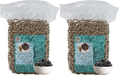 Pack of 2 black tapioca pearls - 1 kg per package for bubble tea, tea and dessert.. DIAYTAR NIGERIA brings the market to your screen with thousands of affordable products delivered to your door.