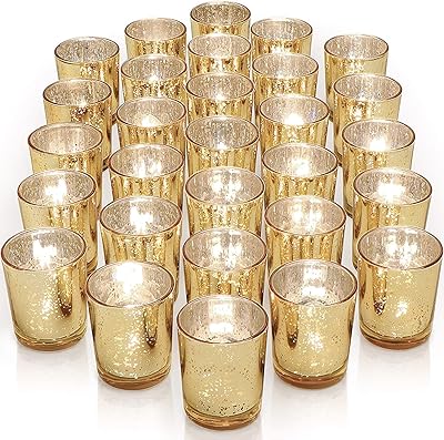 Castowave 12 pieces golden votive candlesticks for glass candle holder.. DIAYTAR NIGERIA: Where every shopping need is met with affordable prices and timely delivery.