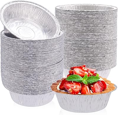 100 pieces of 5 -inch Distanable round pie pan, aluminum paper tart mold, oven cake pan for cooking, cooking, storage or heating.. Your trusted marketplace, DIAYTAR NIGERIA offers comprehensive selection with budget-friendly delivery.