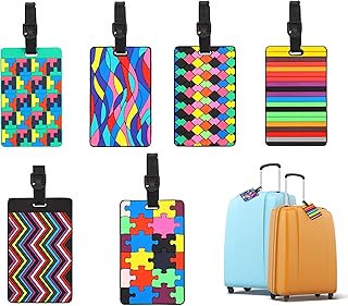 Luggage label 6 Pieces Labels Handbag School Tools Name Address with card.. Buy better with DIAYTAR Nigeria — the ultimate e-commerce platform in Nigeria.