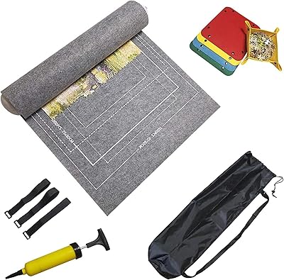 Alykdon foldable puzzle carpet, 1500 pieces, large puzzle table for adults and children, storage and transport, with superior quality glue pump carpet, inflatable tube support, organizing pillowcase (gray).. Discover thousands of products on DIAYTAR Nigeria — from fashion and electronics to home goods. We guarantee quick delivery and competitive pricing across the board.