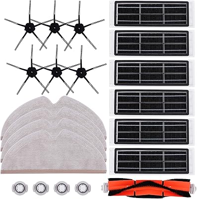 Set of Qipao spare parts accessories compatible with Roborock S6 Maxv S6 Pure S5 S5 MAX S51 E4 E35 E20 S50 Xiaomi Mi Mijia Robot Vacuum.. DIAYTAR NIGERIA: Your gateway to affordable online retail with reliable delivery within the week.