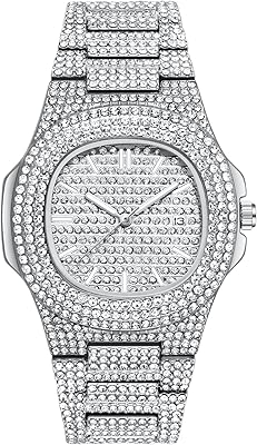 ICE OUT Watch for Men, Colden Crystals and Diamonds with Modern Luxury Design Quartz and Diamonds Watch for Men's Modern Design.. DIAYTAR NIGERIA stands as your affordable shopping ally with nationwide delivery in just 5-8 days.
