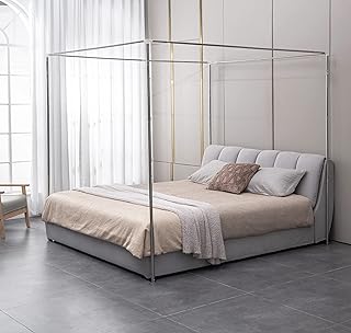 Sindheim King Size Stainless steel bed frame with post and 4 corners, anti-mosquito bed support for metal and wood bed, bedroom decoration.. DIAYTAR NIGERIA: Where every shopping need is met with affordable prices and reliable 5-8 day delivery.