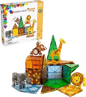 Magna Tales Original Magna Magnific Construction Tiles for a creative game open from safari animals, children's educational toys aged 3 and over (25925).. Quick delivery. Quality products. Great deals. That’s DIAYTAR Nigeria.
