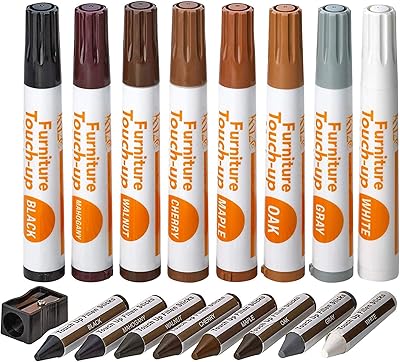 Katzco wooden furniture repair pens - set of 17 pieces - pens and wax sticks with pencil tail, for stains, stripes, floors, tables, offices, carpenters, bed linen, improvements and vanity covers.. DIAYTAR NIGERIA: Where shopping is easy, prices are low, and delivery is just days away.