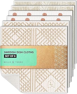Swedish kitchen tea towels - Reusable tea towels for dishes - each cellulose cloth replaces 15 rollers of wipers and is more absorbent than a sponge - lot of six.. DIAYTAR NIGERIA connects desires with reality through affordable prices and reliable delivery service.