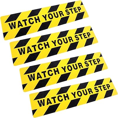 (4) - Boao 15 cm x 60 cm Warning Sticker Look at your steaper tape non -slip abrasive security on the workplace Wetland Warning.. DIAYTAR NIGERIA: Where every shopping need is met with affordable prices and timely delivery.