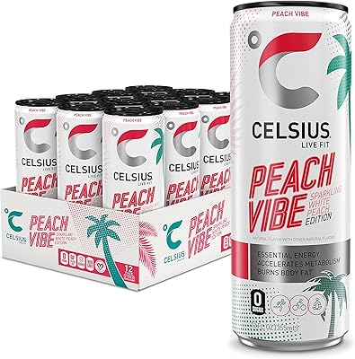 Essential energy drink Celsius sparkling beach vibe, 12 fl oz (package of 12).. Get unbeatable value on every order with DIAYTAR Nigeria.
