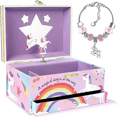 Tacobear Musical jewelry box for girls unicorn music box with charms bracelet Large jewelry storage box drawer unicorn gifts for children girls 3 4 5 6 9 9 years old.. Shop with confidence at Nigeria's leading affordable e-commerce platform with reliable delivery services.