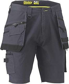 Bisley Workwear UKSHC1336_BCCG SHORT FLEX & MOVE In Extensible Canvas with Tool Pockets, Anthracite, 42.. DIAYTAR NIGERIA: Where shopping is easy, prices are low, and delivery is just days away.