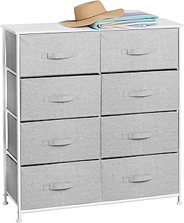 Storage cabinet for MDESIGN cabinet - High -on -board organizer for bedroom, office, living room and closet - 8 Fine Fabrics in fabric - Gray/White.. Your digital shopping companion, DIAYTAR NIGERIA offers exceptional value with delivery in less than 8 days.
