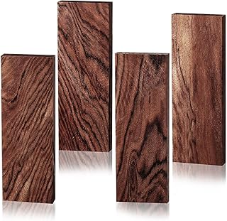 4 pieces of natural wooden knife handle, iron, artisanal knife scales (5.12 x 1.77 x 0.51 inches).. With DIAYTAR Nigeria, your wishlist becomes reality, fast.