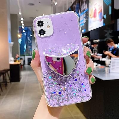Milan glitter shell for iPhone 11 pro, fine and flexible silicone protective shell, pretty transparent glitter shell absorbing shocks for girls and women, purple mirror support.. Get more, save more — only on DIAYTAR Nigeria.