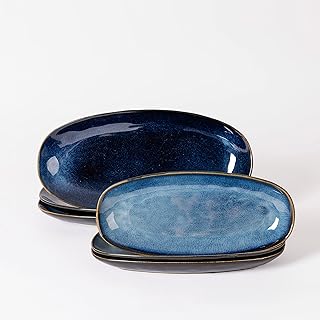 Japanese ceramic plates | Simlant chef's high -end restaurant cutaks (Blue Sumi Plate (35 cm)).. Experience retail convenience with DIAYTAR NIGERIA's comprehensive platform and 5-8 day nationwide shipping.