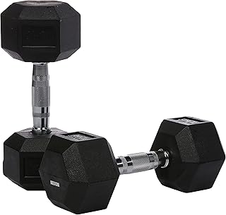 Rubber hexagonal dumbbells with chrome handle, pair, black, 10 kg x 2.. Shop smarter, not harder with DIAYTAR NIGERIA - thousands of products at your fingertips with affordable delivery.