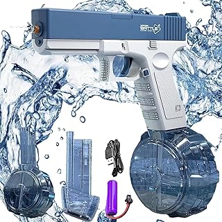Large capacity automatic electric water gun, range of 32 feet, Super 434cc + 58cc, for children and adults, for summer outdoor activities, swimming pool and beach.. Your favorite online marketplace — DIAYTAR Nigeria delivers quick and cheap.