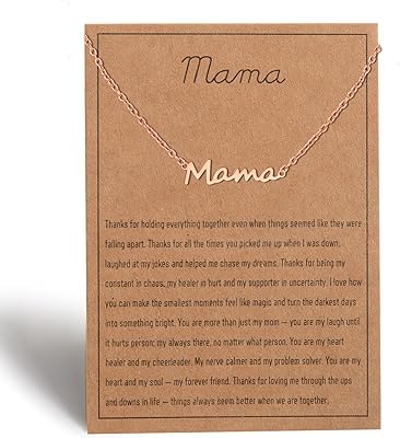 Mum necklace for woman silver and pink gold jewelry.. Elevate your shopping experience with DIAYTAR NIGERIA's vast catalog and budget-friendly options.