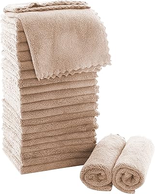 Set of Ultra Sweet Luxury Bath Towels Castwave - 12 x 12 inches - 24 pieces - Quick drying - Very absorbent coral velvet bath (khaki, 12 x 12 inch).. From fashion to electronics, DIAYTAR Nigeria brings it all to your doorstep — fast, easy, and affordable.