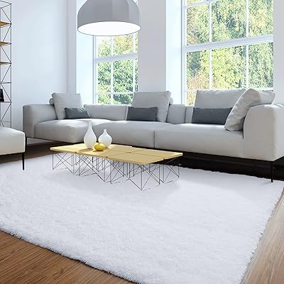 Large Modern Modern And Soft Modern Hairy Carpet for Bedroom, Living Room, Dorter, Children's Bedroom, Interior decoration, Comfortable, Anti -slip, Looking, Fur, Floor Carpet for Children's Bedroom, 4 x 6/5 x 8 feet, 4 x 6 feet, White.. Big savings, small wait times — shop now at DIAYTAR Nigeria.
