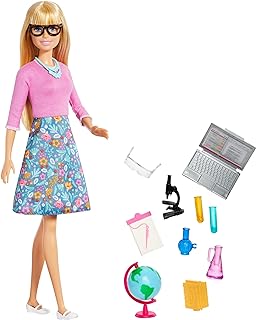 A blonde doll on the teacher's theme with 10 educational accessories from Barbie, GJC23.. DIAYTAR NIGERIA: Your gateway to affordable online retail with reliable delivery within the week.