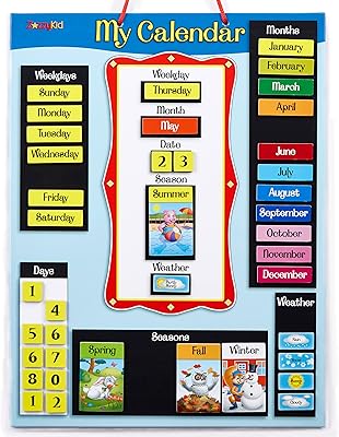 Magnetic calendar and zazdkid weather table for children - Calendar daily preschool to learn the days of the week, months, weather and season.. DIAYTAR NIGERIA transforms online retail with our affordable platform and dependable shipping service.