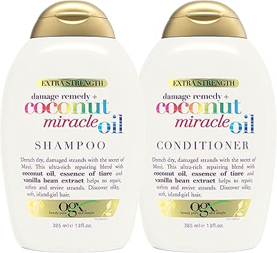 Repairing Shampoo of OGX damage + Coconut oil Miracle - 2 x 385 ml.. Experience hassle-free shopping with DIAYTAR NIGERIA's user-friendly platform and prompt delivery service.