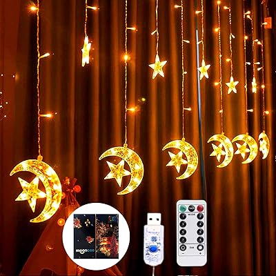 Monsi 138 stars and LED lights luminous curtain fueled by USB with remote control.. DIAYTAR NIGERIA: Where every shopping need is met with affordable prices and timely delivery.