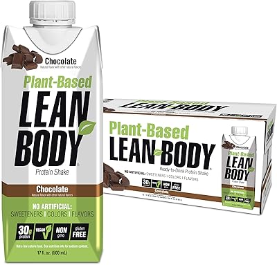 Lean Buddy ready to drink, protein chocolate with plants, 30 g of protein, without artificial aromas, sweeteners or coloring, GMO -free, gluten -free, superior pea and rice (package of 12).. DIAYTAR Nigeria: Shopping that fits your budget and your schedule.