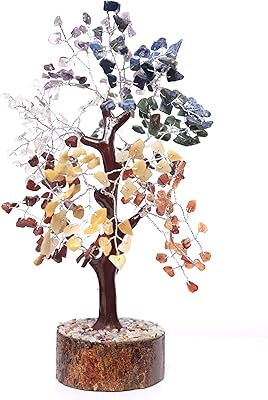 Catch the seven chakras tree | Healing crystal tree | Bonsai Feng Shui | Reiki crystal shaft | energy tree | Natural precious stones shaft | Crystal gifts | Decoration ornaments for house and office | 300 pearl silver wire.. DIAYTAR NIGERIA makes quality accessible with our affordable prices and dependable delivery service.