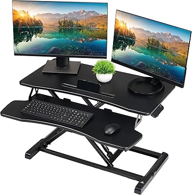 Standing office converter Tech Orbits Rise -X -Lite - Standing office support with adjustable height - Sitting workstation - Surface 32 ", Black, Black.. DIAYTAR NIGERIA: Your one-stop e-commerce destination with affordable prices and nationwide delivery in 5-8 days.