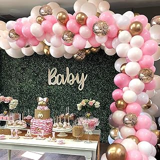 Pink balloons 124 brilliant pink white and gold for holidays.. Experience the convenience of online shopping with DIAYTAR NIGERIA's reliable 5-8 day delivery service.