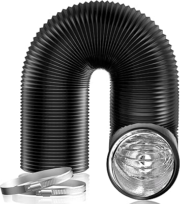 Hon & Juan 3 -inch and 16 feet long air conduct, robust dry ventilation pipe with four protective layers for heating, cooling, ventilation and exhaust with 2 clips, black.. Discover the convenience of DIAYTAR NIGERIA's vast e-commerce platform with delivery in just 5-8 days.