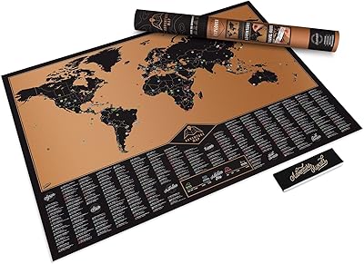 Map of the world to scratch unique and colored card decor.. Shop smarter, not harder with DIAYTAR NIGERIA - thousands of products at your fingertips with affordable delivery.