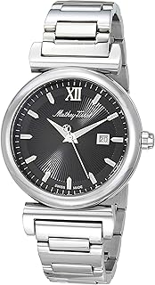 Quartz Elegance for Men's Watch with Stainless Stainless Stainless Steel Bracelet by Matthie Tissot, 20 mm (Model: H410AN), black.. DIAYTAR NIGERIA: Connecting Nigerians with their needs through affordable prices and 5-8 day shipping.